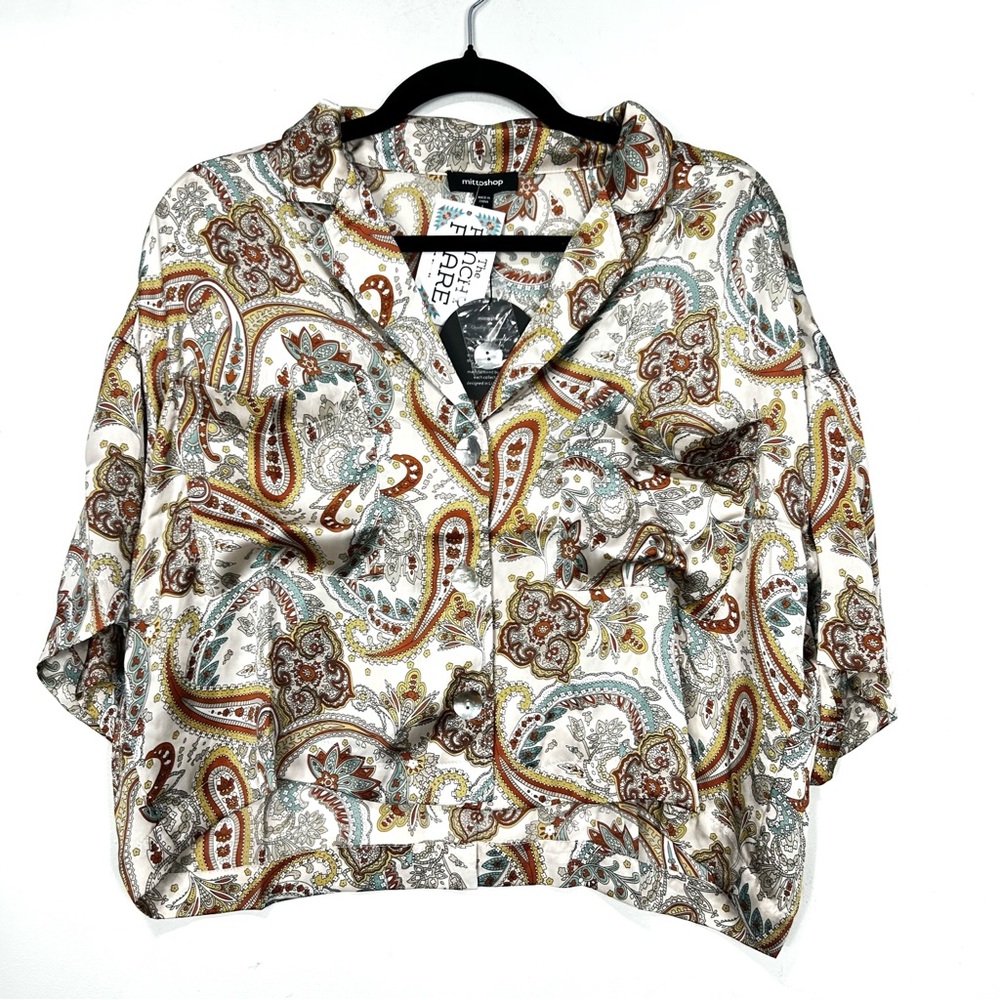 Mittoshop NWT Annabelle Paisley Button Down Shirt H30